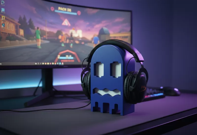 pac-man headphone holder - Model preview 1