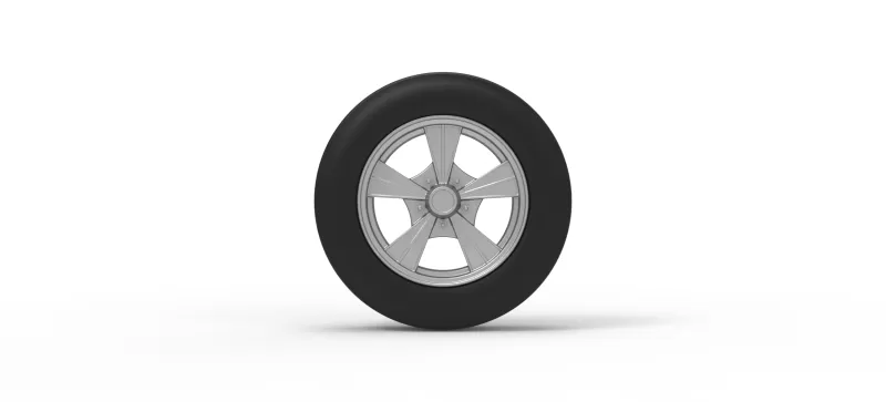 Front wheel of old school dragster Version 8 Scale 1:25 - Model preview 5