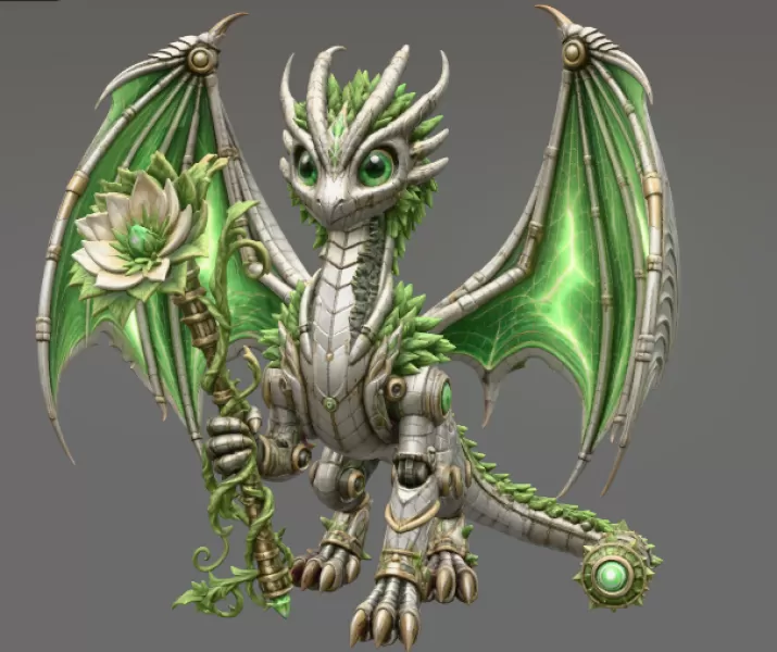 Verdant Arcane Dragon STL File for 3D Print - Model preview 6