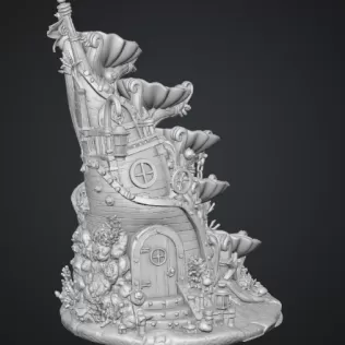 Enchanted Shipwreck Shell Bowl Organizer STL File for 3D Print