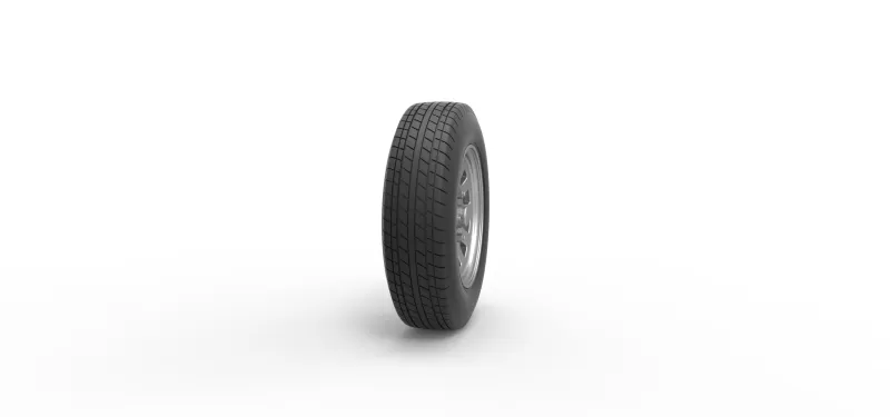 Wheel of New Zealand Ministock car Scale 1:25 - Model preview 3