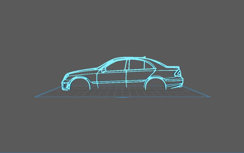 Mercedes - E55 AMG Wall Art - Model preview 2