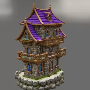 Fantasy Medieval House STL for 3D Printing - Model thumbnail 5