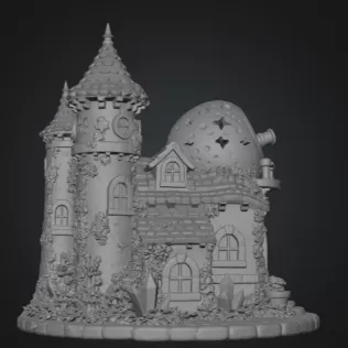 Enchanted Moon Observatory STL File for 3D Print - Model thumbnail 11