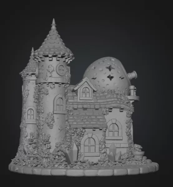 Enchanted Moon Observatory STL File for 3D Print - Model preview 11