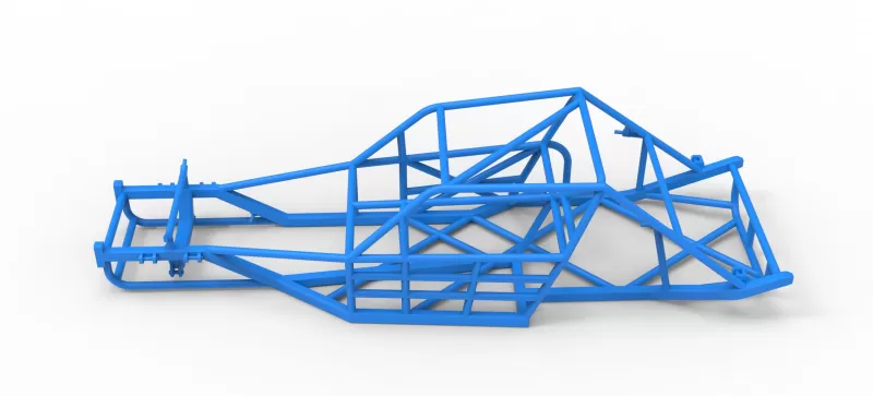 Frame of Vintage Asphalt Modified stock car V2 Scale 1:25 - Model preview 7