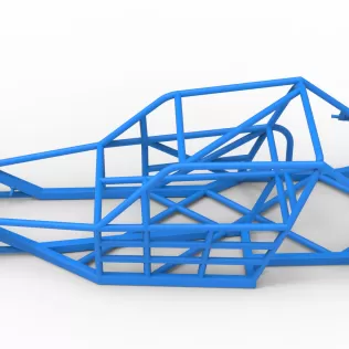 Frame of Vintage Asphalt Modified stock car V2 Scale 1:25 - Model thumbnail 7