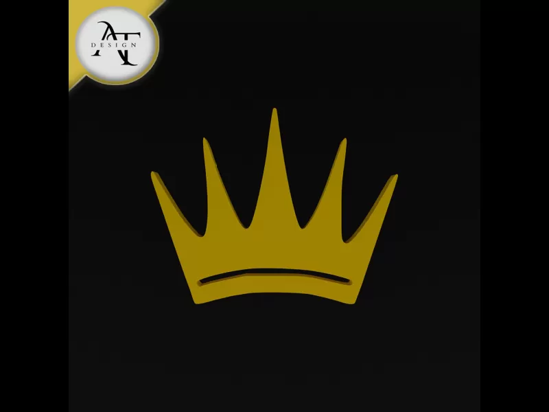 Simple Crown Symbol - 2D Art - Model preview 1