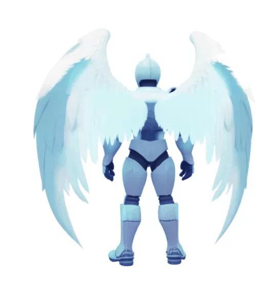 armor suit with wings - Model preview 1