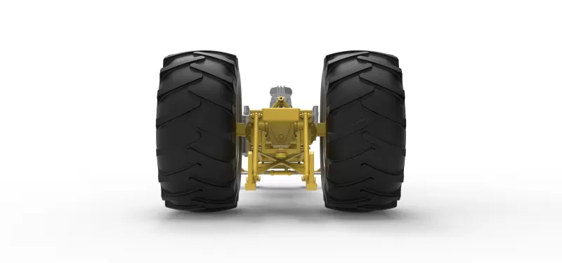 Vintage Pulling tractor Base Version 2 Scale 1:25 - Model preview 16