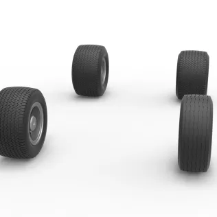 Wheel set of Northeast Dirt Modified stock car V3 Scale 1:25 - Model thumbnail 3