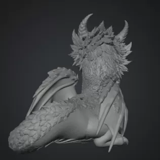 Blossom Guardian Dragon STL File for 3D Print - Model thumbnail 13