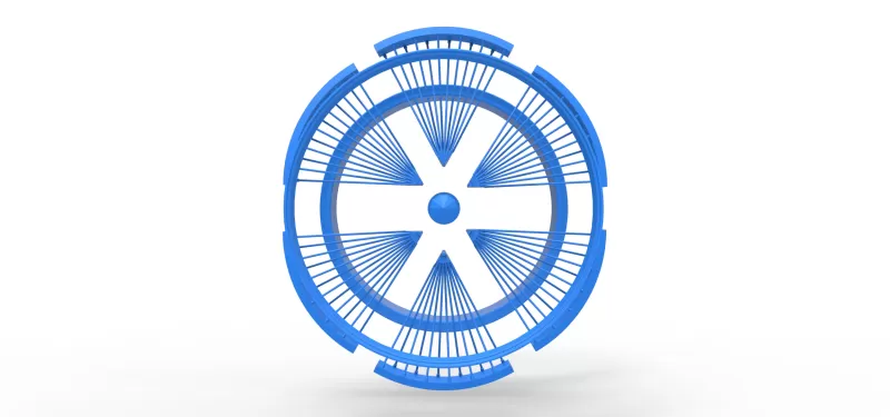 50 inch Wire wheel of Donk car Scale 1:25 - Model preview 19