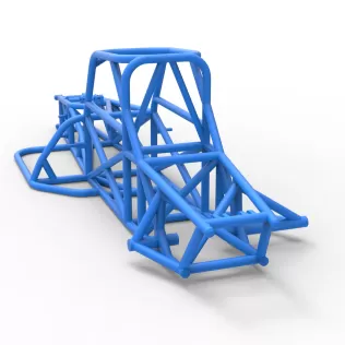 Frame of Supermodified front engine race car V4 Scale 1:25 - Model thumbnail 10