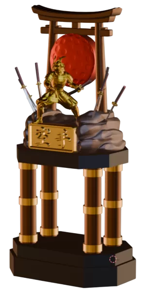 Samurai Karate Trophy – Premium 3D Model - Model preview 5