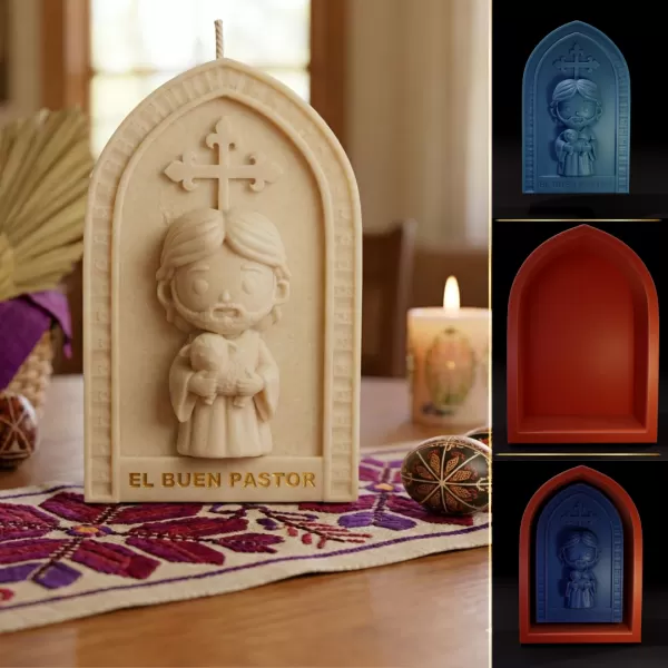 Modelo imprimible 3D: El Buen Pastor (Estilo Chibi) - Model preview 1