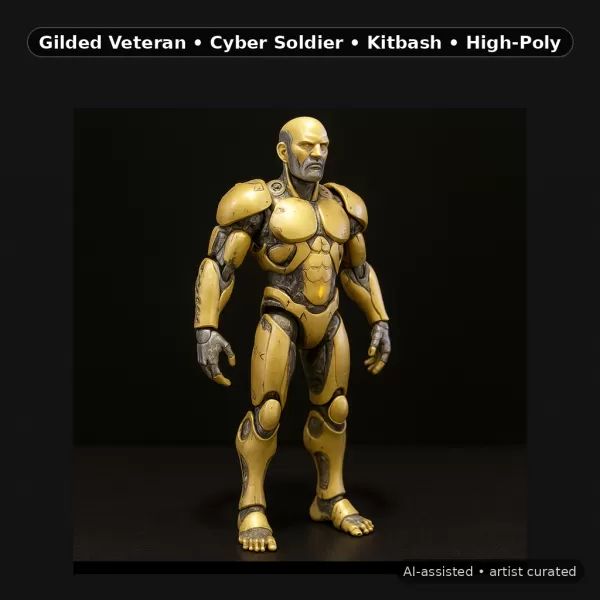 Mecha Heroes Pack – 9 High-Poly Kitbash Characters - Model preview 4