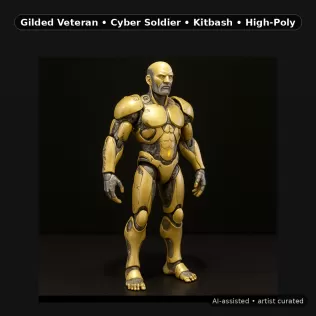 Mecha Heroes Pack – 9 High-Poly Kitbash Characters - Model thumbnail 4