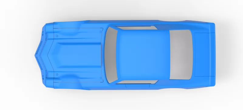 Shell of Vintage Dirt late model Race car Scale 1:25 - Model preview 10