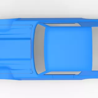 Shell of Vintage Dirt late model Race car Scale 1:25 - Model thumbnail 10