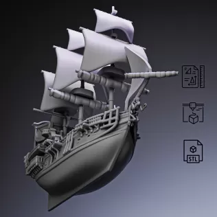 Legendary Pirate Flagship Ship #RoZ - Model thumbnail 4