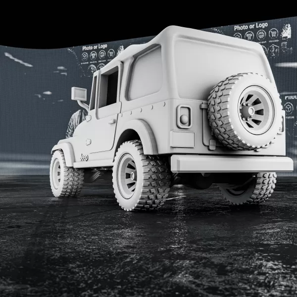 Jeep CJ7 – 3D Printable Model - Model preview 5