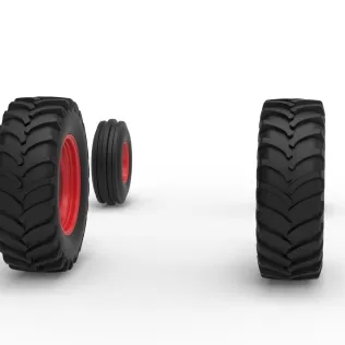 Wheel Set of Racing Combine Harvester Version 1 Scale 1:25 - Model thumbnail 3