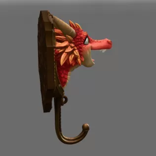 Dragon Wall Hook STL File for 3D Printing - Model thumbnail 6