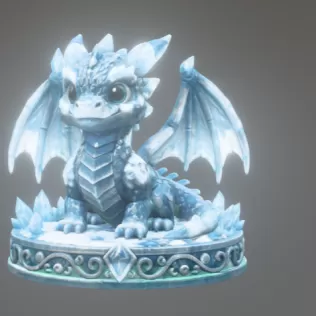 Crystal Ice Baby Dragon STL File for 3D Print - Model thumbnail 4
