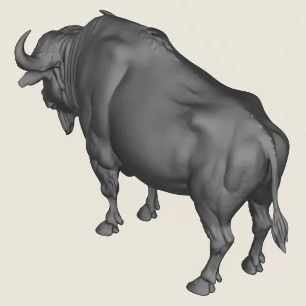 Wild Buffalo Print Ready 3D Model - Model preview 5