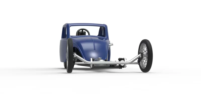 Front engine old school dragster with shell V13 Scale 1:25 - Model preview 27