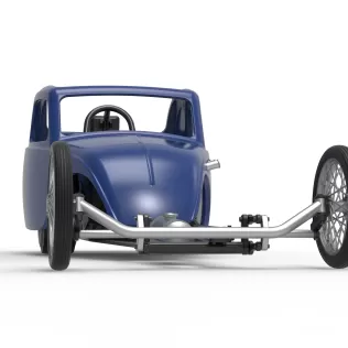Front engine old school dragster with shell V13 Scale 1:25 - Model thumbnail 27