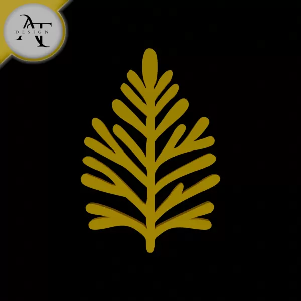 Simple Leaf Symbol - 2D Art - Model preview 1
