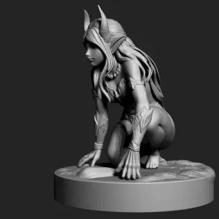Night elf girl - Model thumbnail 2