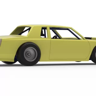 Vintage Dirt late model race car while turning Scale 1:25 - Model thumbnail 21