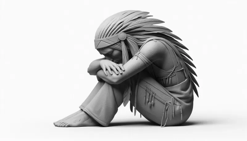 Apache Warrior Man 3D Model - Model preview 1