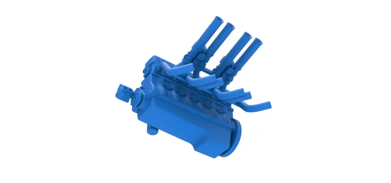 Engine of Vintage dragster Scale 1:25 - Model preview 3