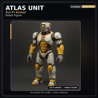 Creature & Mecha Collection – High-Poly Kitbash Character Pack - Model thumbnail 8