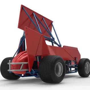 Winged Sprint car Version 2 Scale 1:25 - Model thumbnail 19