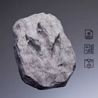 Dinosaur Footprint Fossil #RoZ - Model thumbnail 7