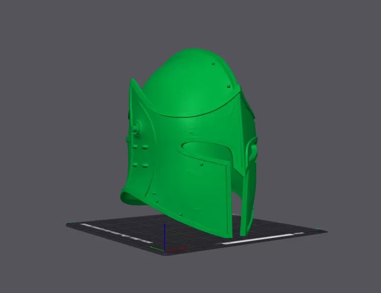 Medieval Knight Helmet - Model preview 5
