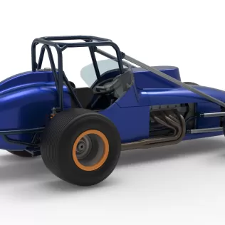 Dirt Silver Crown Champ car while turning Scale 1:25 - Model thumbnail 20