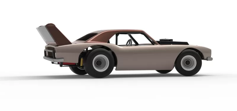 Vintage Semi-Late Model Stock Car while turning Scale 1:25 - Model preview 21