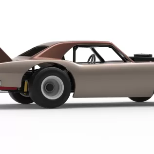 Vintage Semi-Late Model Stock Car while turning Scale 1:25 - Model thumbnail 21