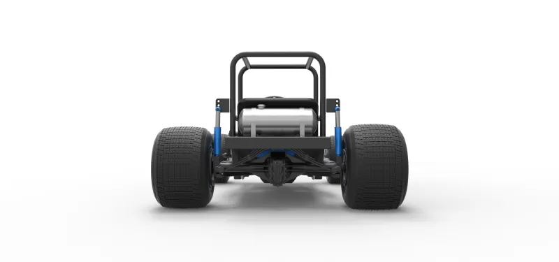 Vintage Dirt Supermodified stock car Base Scale 1:25 - Model preview 16