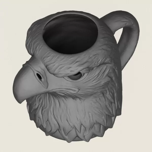 Eagle Head Decorative Mug - Model preview 2