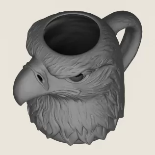 Eagle Head Decorative Mug - Model thumbnail 2