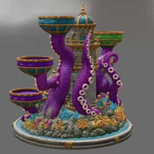 Kraken Citadel Organizer STL File for 3D Print - Model thumbnail 9