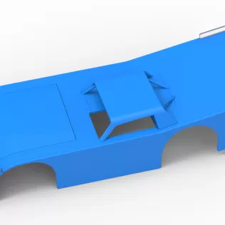 Shell of Vintage Dirt late model Race car Version 4 Scale 1:25 - Model thumbnail 2