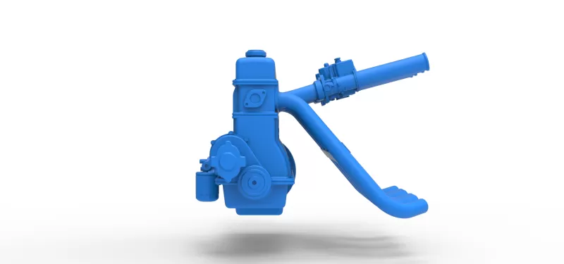 Engine of Vintage dragster Scale 1:25 - Model preview 5